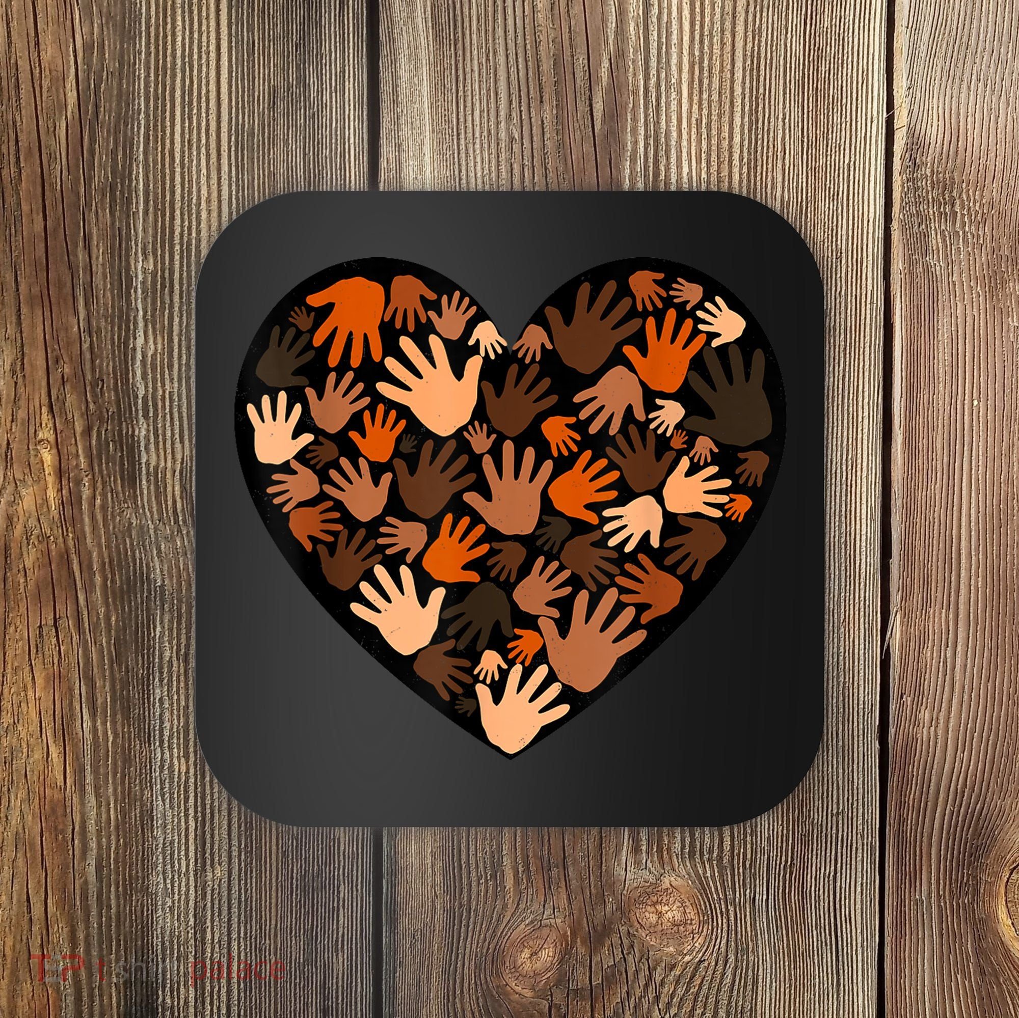 Juneteenth Heart Support Black History Month Black Gift Coaster