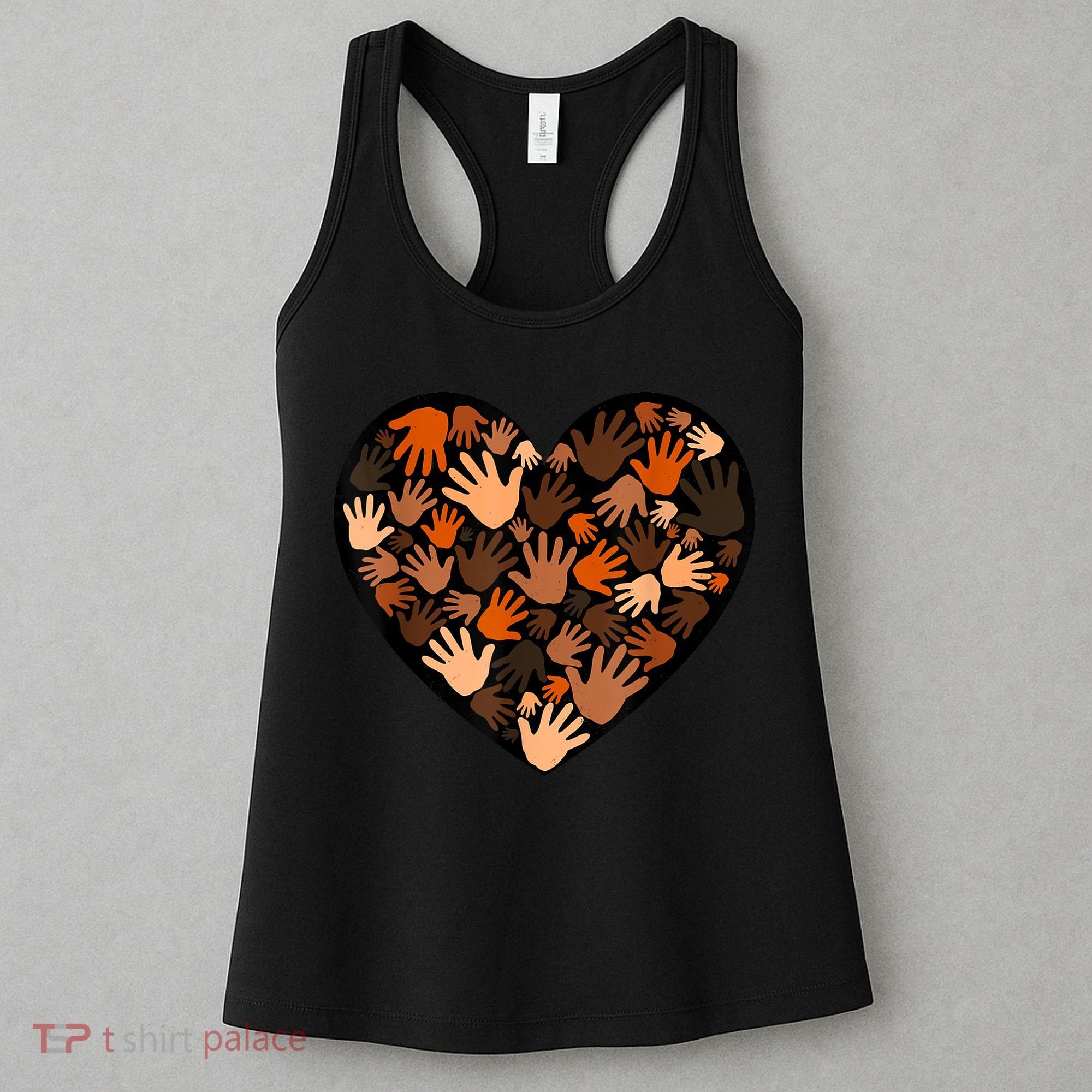 Juneteenth Heart Support Black History Month Black Gift Women's Tank Top