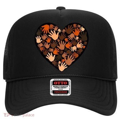 Juneteenth Heart Support Black History Month Black Gift Hat
