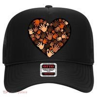 Juneteenth Heart Support Black History Month Black Gift Hat thumb 0