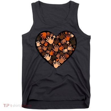 Juneteenth Heart Support Black History Month Black Gift Tank Top
