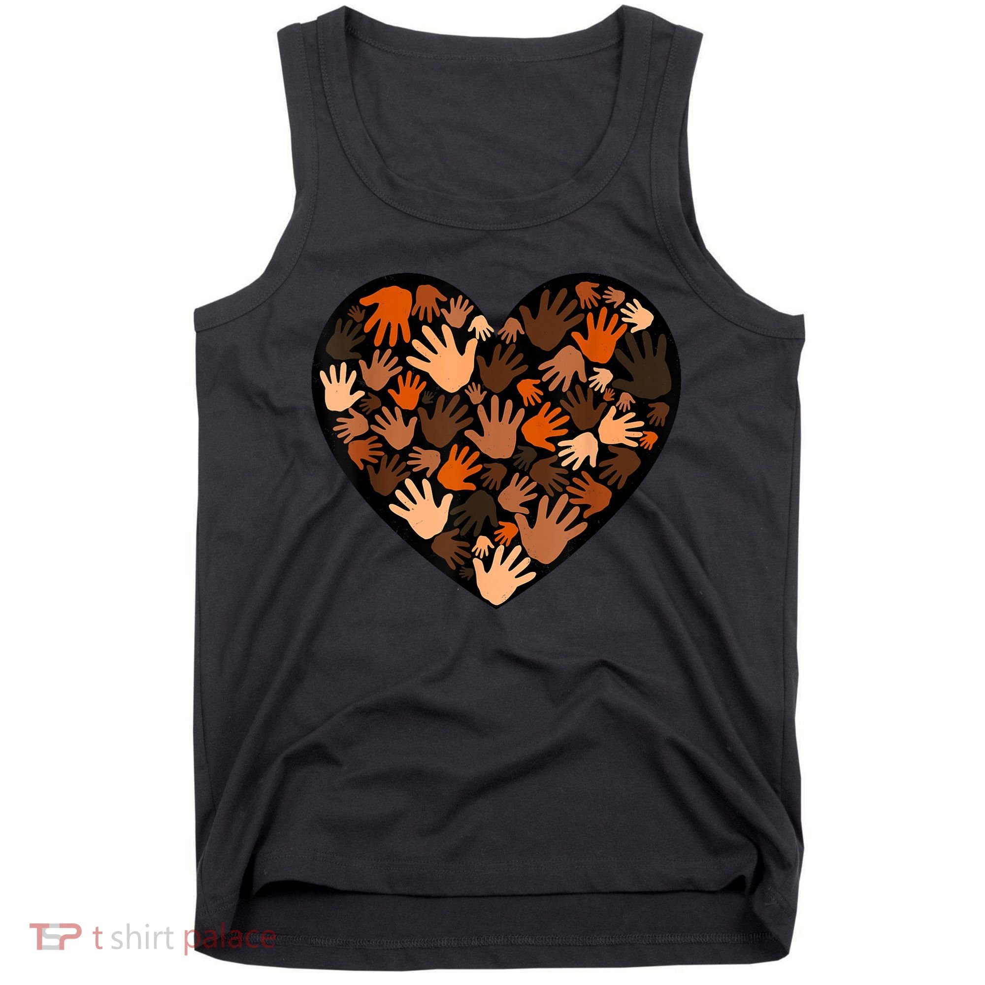Juneteenth Heart Support Black History Month Black Gift Tank Top