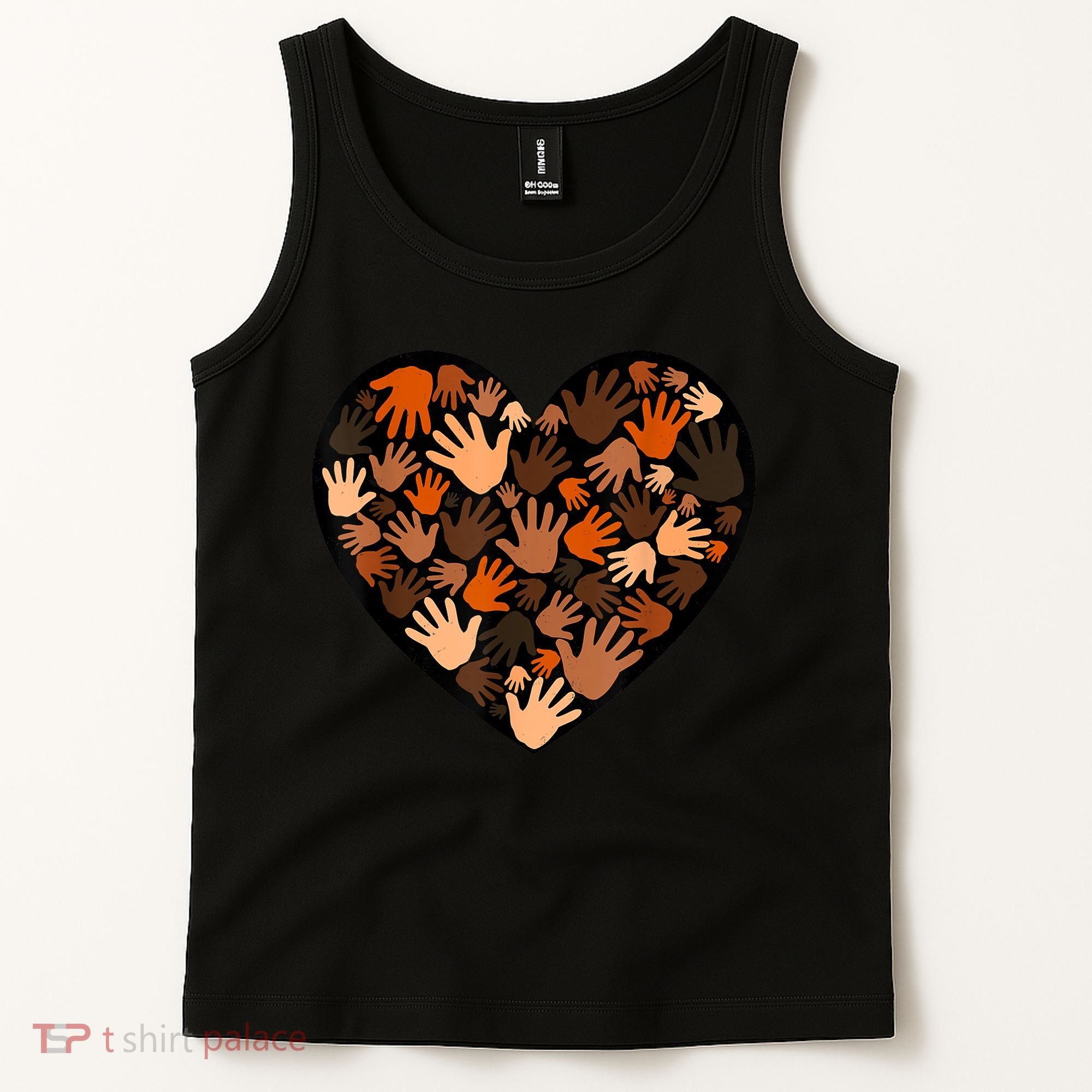 Juneteenth Heart Support Black History Month Black Gift Tank Top
