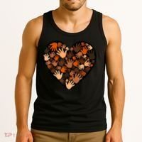 Juneteenth Heart Support Black History Month Black Gift Tank Top thumb 3