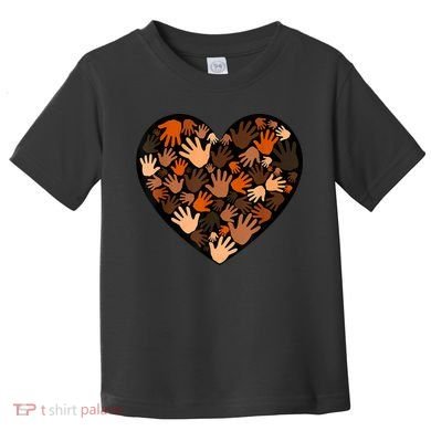 Juneteenth Heart Support Black History Month Black Gift Toddler T-Shirt