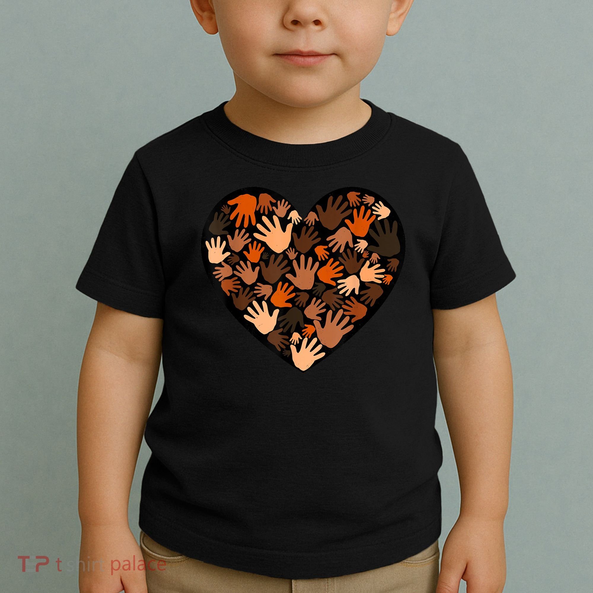 Juneteenth Heart Support Black History Month Black Gift Toddler T-Shirt