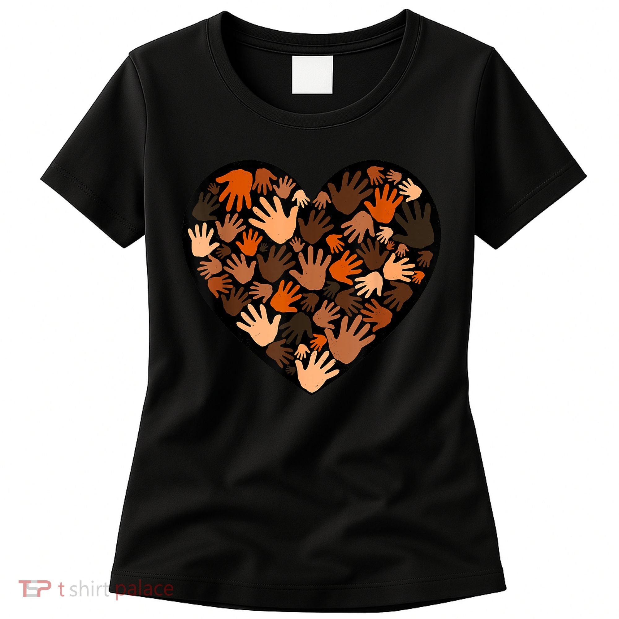 Juneteenth Heart Support Black History Month Black Gift Women's T-Shirt