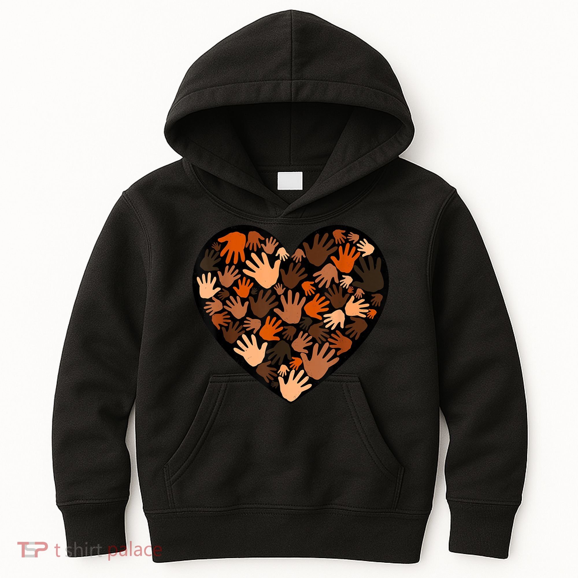 Juneteenth Heart Support Black History Month Black Gift Kids Hoodie