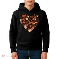 Juneteenth Heart Support Black History Month Black Gift Kids Hoodie thumb 4