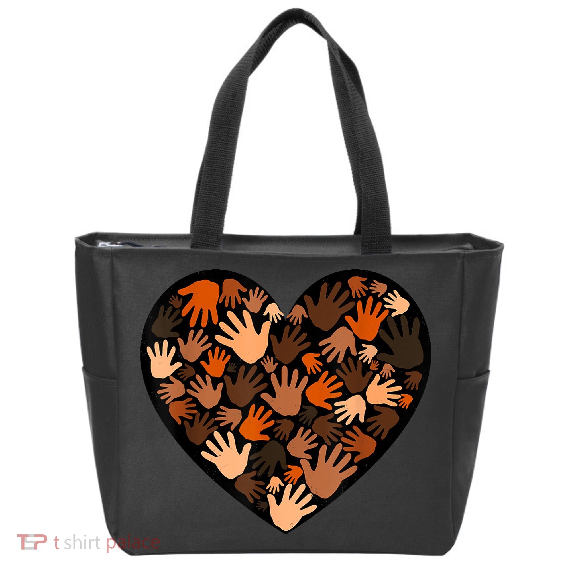 Juneteenth Heart Support Black History Month Black Gift Tote Bag