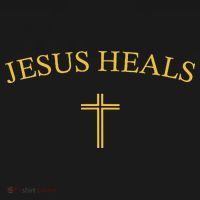 Jesus Heals - Simple Minimalist Christian Religious Cross Coaster thumb 2