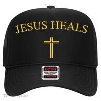 Jesus Heals - Simple Minimalist Christian Religious Cross Hat thumb 0