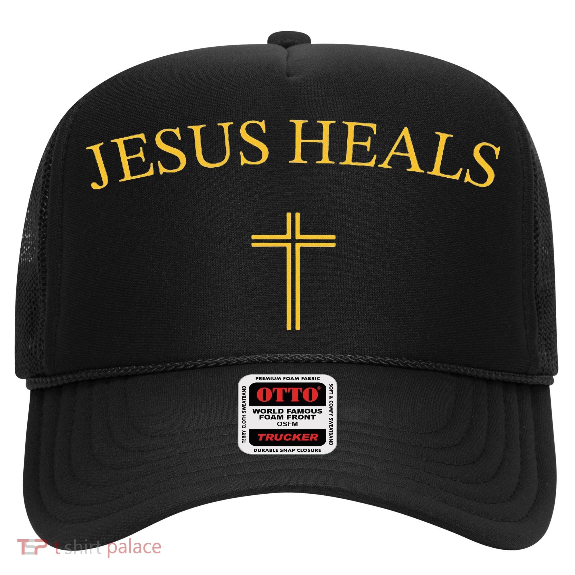 Jesus Heals - Simple Minimalist Christian Religious Cross Hat
