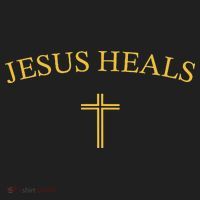 Jesus Heals - Simple Minimalist Christian Religious Cross Hat thumb 2