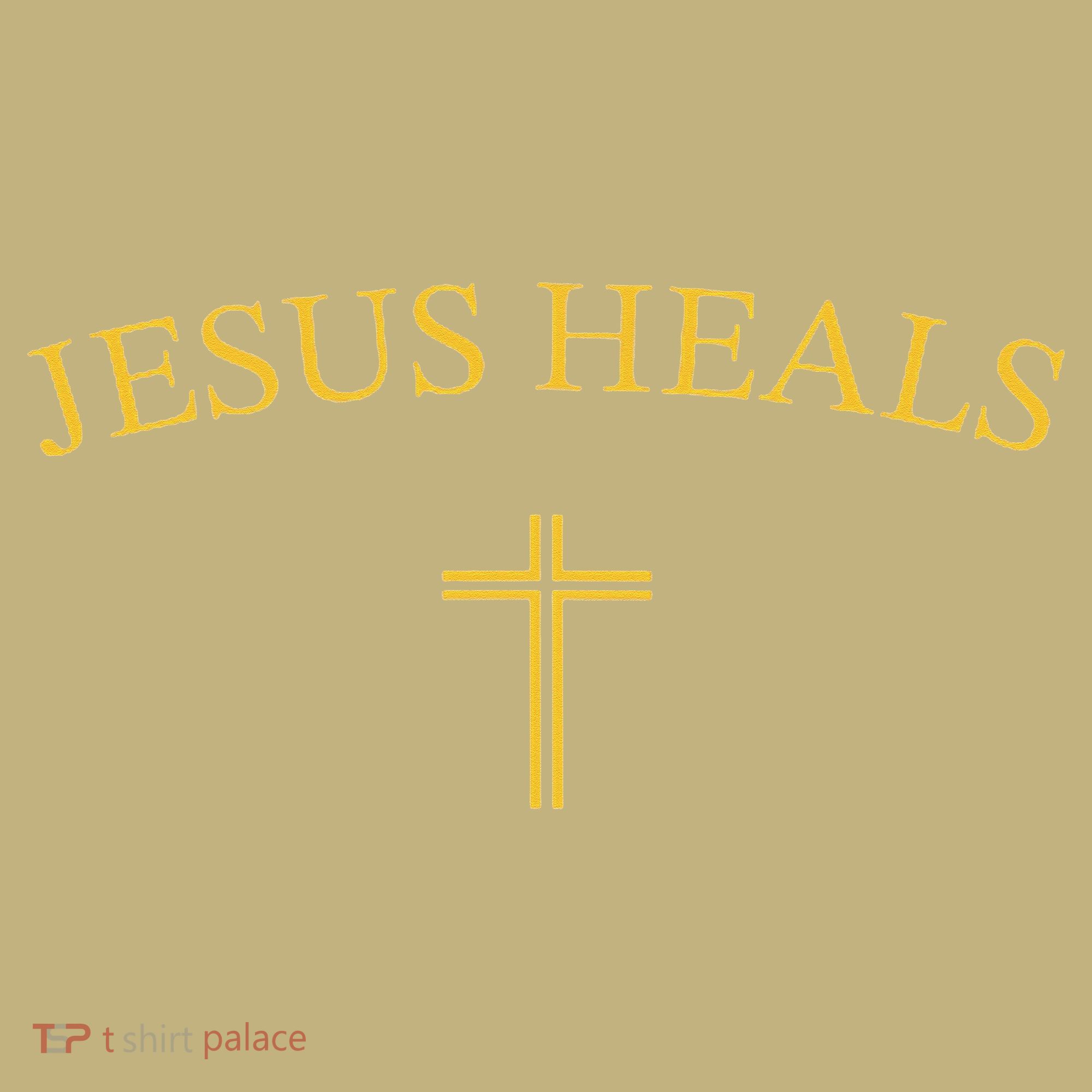 Jesus Heals - Simple Minimalist Christian Religious Cross Hoodie
