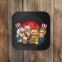 Just Here To Bang President Funny USA Coaster thumb 0