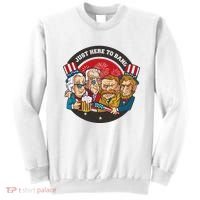 Just Here To Bang President Funny USA Sweatshirt thumb 0