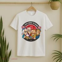 Just Here To Bang President Funny USA T-Shirt thumb 2