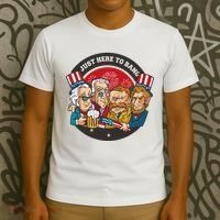 Just Here To Bang President Funny USA T-Shirt thumb 3