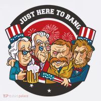 Just Here To Bang President Funny USA Women's Hoodie thumb 2