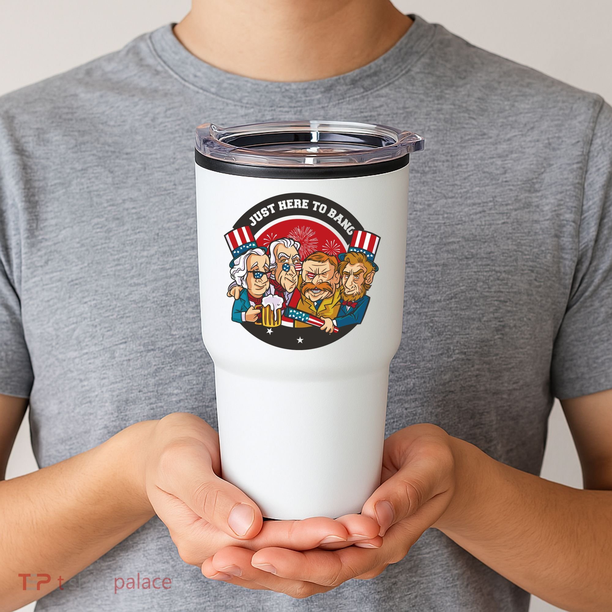 Just Here To Bang President Funny USA Tumbler