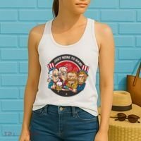 Just Here To Bang President Funny USA Women's Tank Top thumb 2