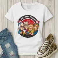 Just Here To Bang President Funny USA Women's T-Shirt thumb 3