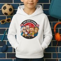 Just Here To Bang President Funny USA Kids Hoodie thumb 2