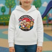 Just Here To Bang President Funny USA Kids Hoodie thumb 3