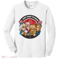 Just Here To Bang President Funny USA Kids Long Sleeve Shirt thumb 0