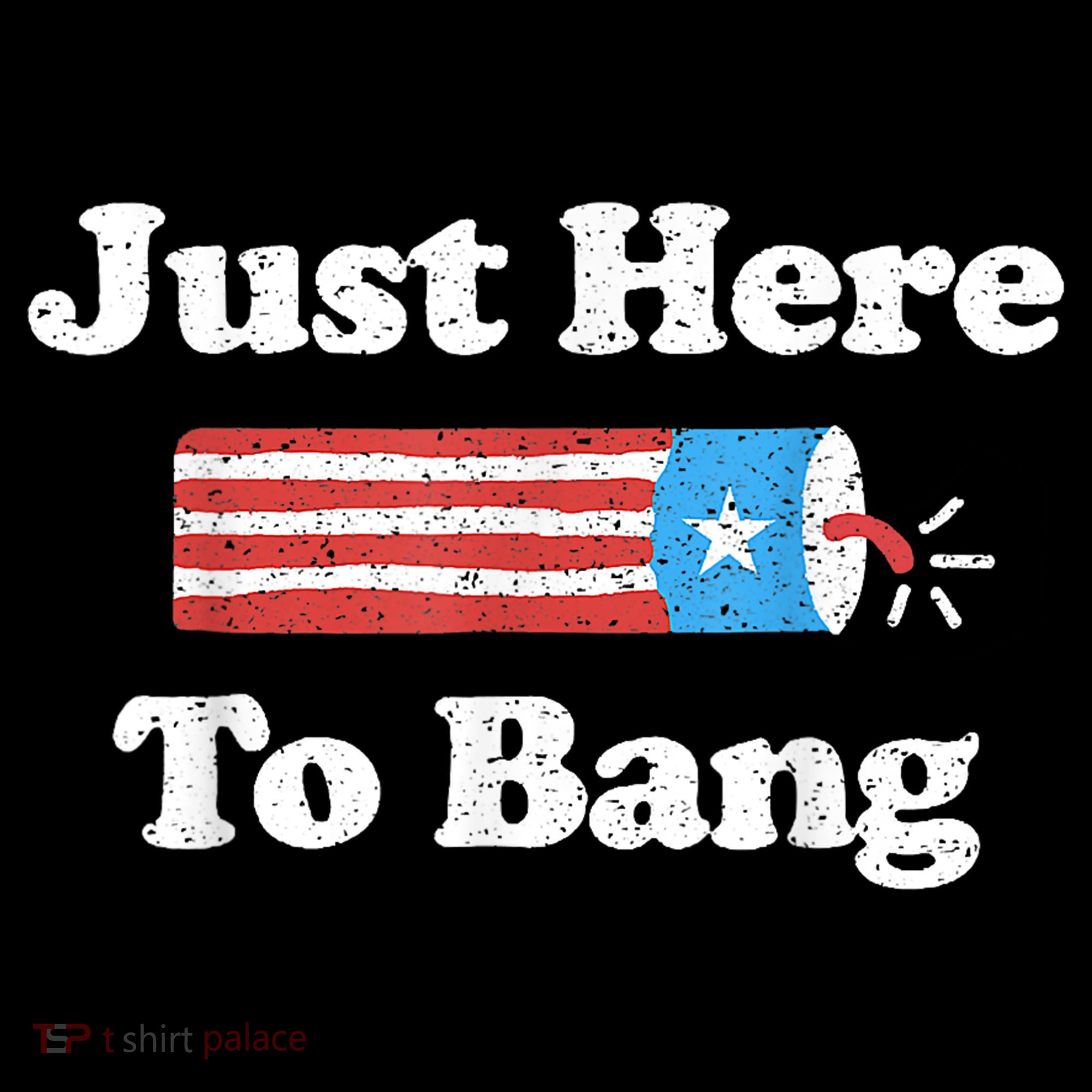 Just Here To Bang Funny 4th July American Flag Women's Hoodie