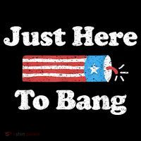 Just Here To Bang Funny 4th July American Flag Women's Tank Top thumb 5
