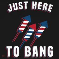 Just Here To Bang Funny 4th Of July Tote Bag thumb 4