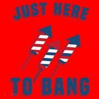 Just Here To Bang Funny 4th Of July Santa Hat thumb 1