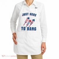Just Here To Bang Funny 4th Of July Apron thumb 2