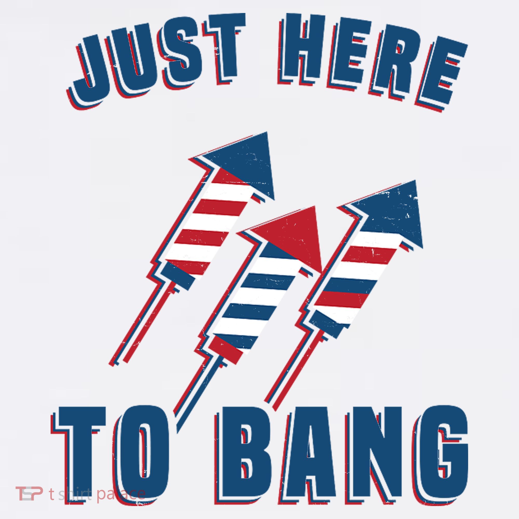 Just Here To Bang Funny 4th Of July Mousepad