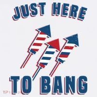 Just Here To Bang Funny 4th Of July Women's Tank Top thumb 5