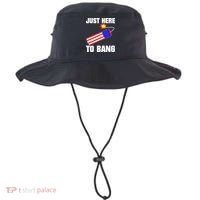 Just Here To Bang Gunpowder Flag Us Gift Bucket Hat thumb 0