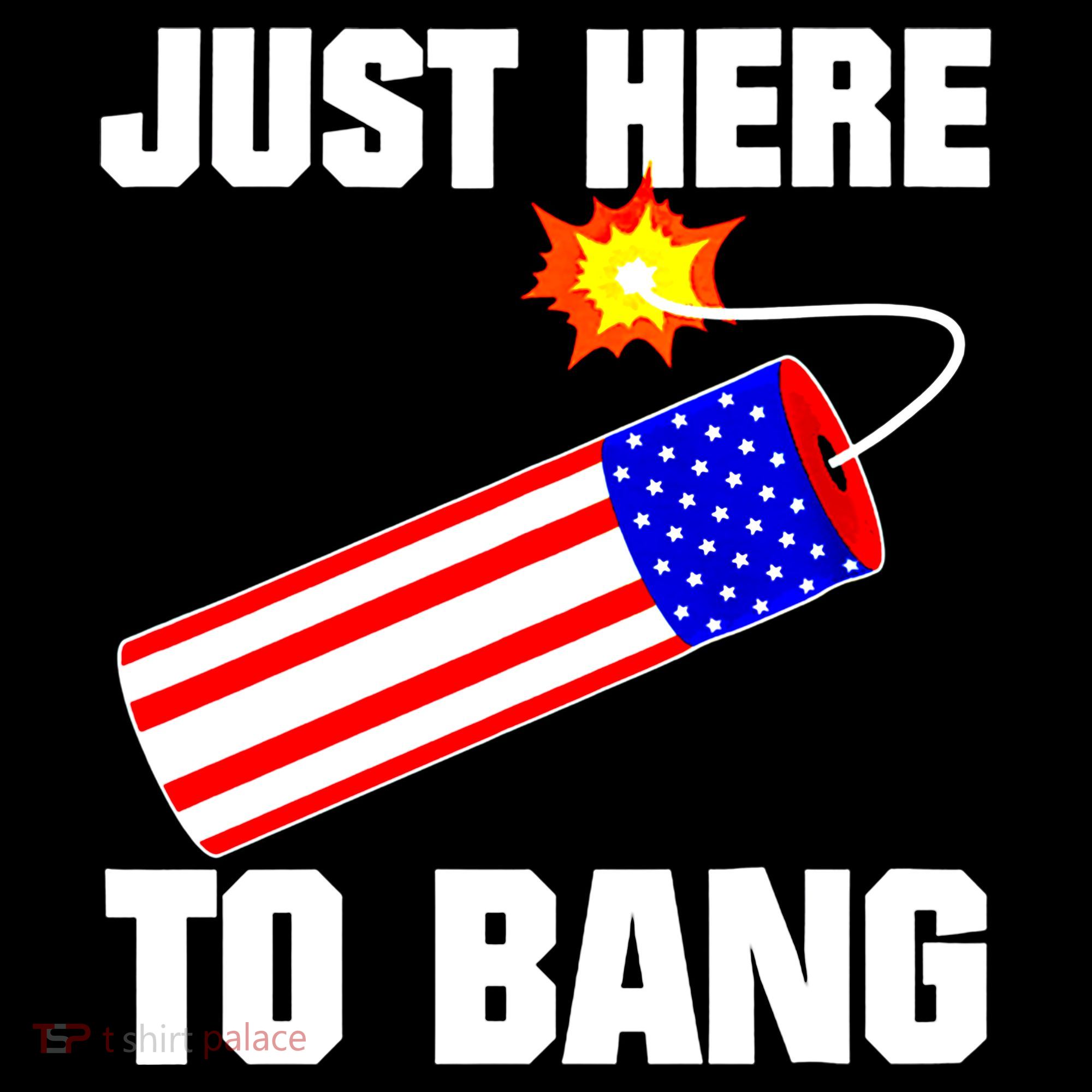 Just Here To Bang Gunpowder Flag Us Gift Women's Hoodie