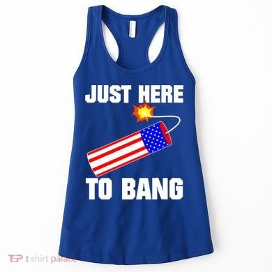 Just Here To Bang Gunpowder Flag Us Gift Women's Tank Top