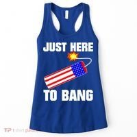 Just Here To Bang Gunpowder Flag Us Gift Women's Tank Top thumb 0
