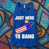 Just Here To Bang Gunpowder Flag Us Gift Women's Tank Top thumb 3