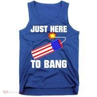 Just Here To Bang Gunpowder Flag Us Gift Tank Top thumb 0