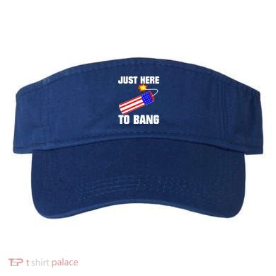 Just Here To Bang Gunpowder Flag Us Gift Visor