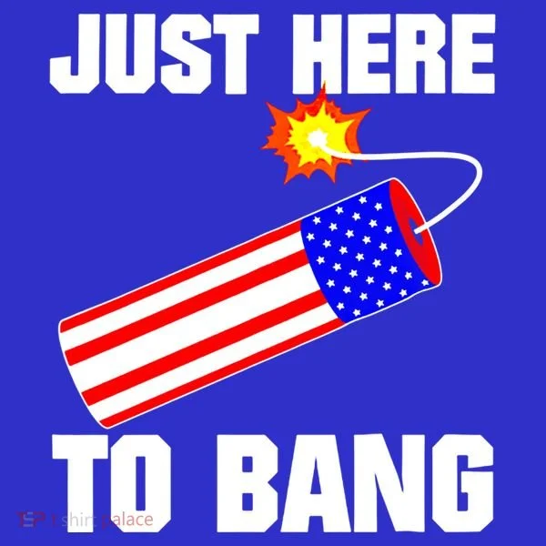 Just Here To Bang Gunpowder Flag Us Gift Women's T-Shirt