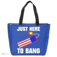 Just Here To Bang Gunpowder Flag Us Gift Tote Bag thumb 0