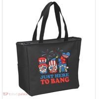 Just Here To Bang Gnome 4th Of July Tote Bag thumb 2