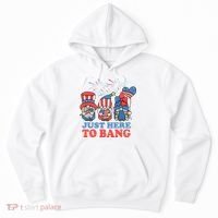 Just Here To Bang Gnome 4th Of July Hoodie thumb 0