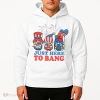 Just Here To Bang Gnome 4th Of July Hoodie thumb 2