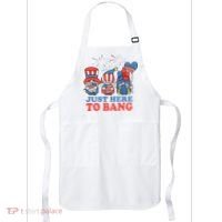 Just Here To Bang Gnome 4th Of July Apron thumb 0